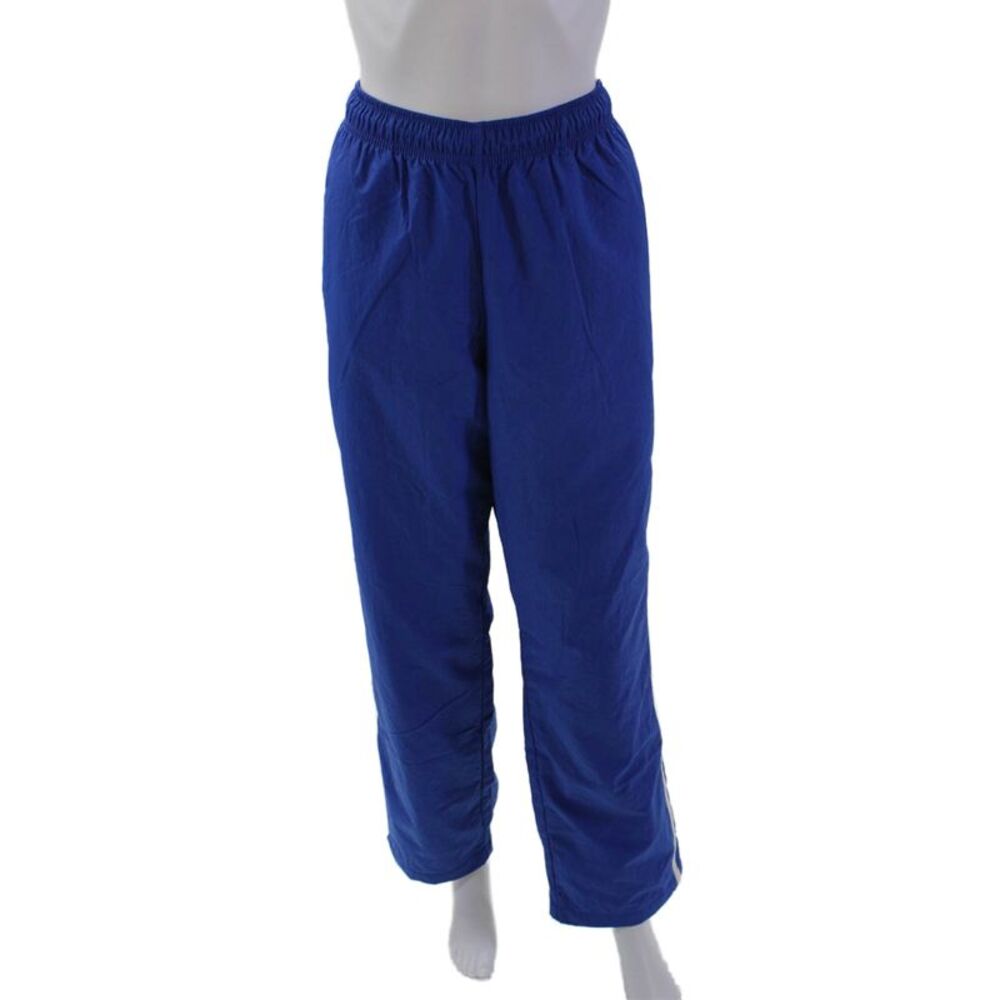 Champion Womens Elastic Waist Striped Detail Athletic Track Pants Blue Size M